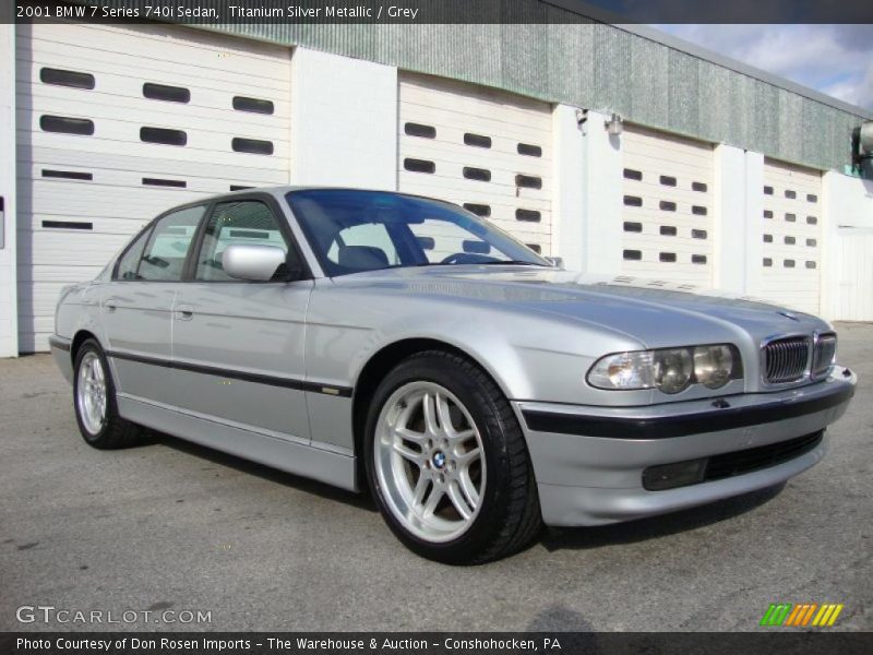 Titanium Silver Metallic / Grey 2001 BMW 7 Series 740i Sedan