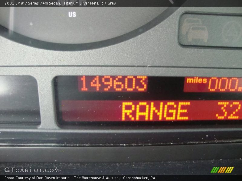 Titanium Silver Metallic / Grey 2001 BMW 7 Series 740i Sedan