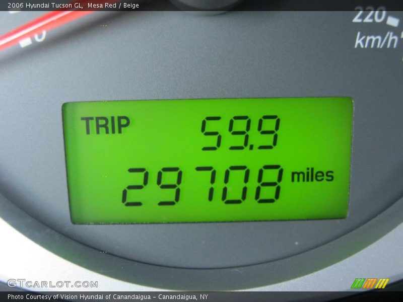 Mesa Red / Beige 2006 Hyundai Tucson GL
