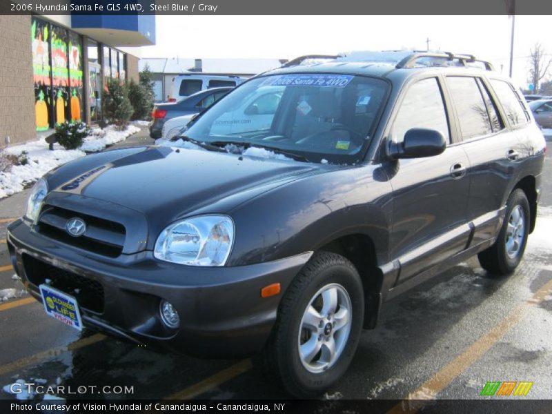 Steel Blue / Gray 2006 Hyundai Santa Fe GLS 4WD
