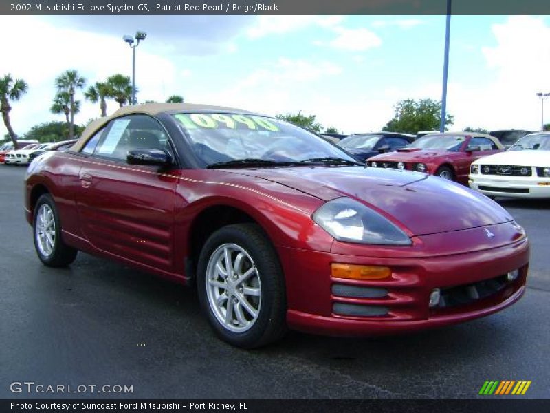 Patriot Red Pearl / Beige/Black 2002 Mitsubishi Eclipse Spyder GS