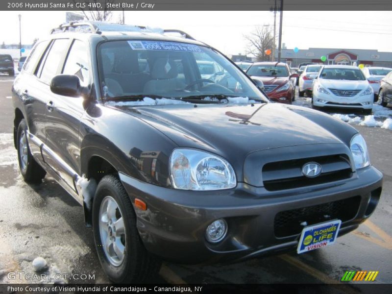 Steel Blue / Gray 2006 Hyundai Santa Fe GLS 4WD