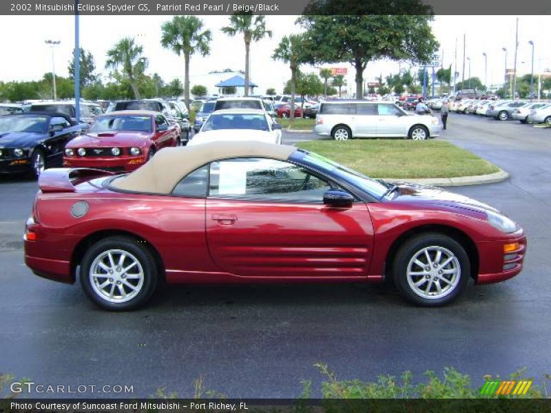 Patriot Red Pearl / Beige/Black 2002 Mitsubishi Eclipse Spyder GS
