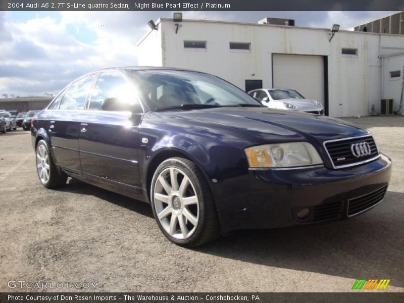 Night Blue Pearl Effect / Platinum 2004 Audi A6 2.7T S-Line quattro Sedan