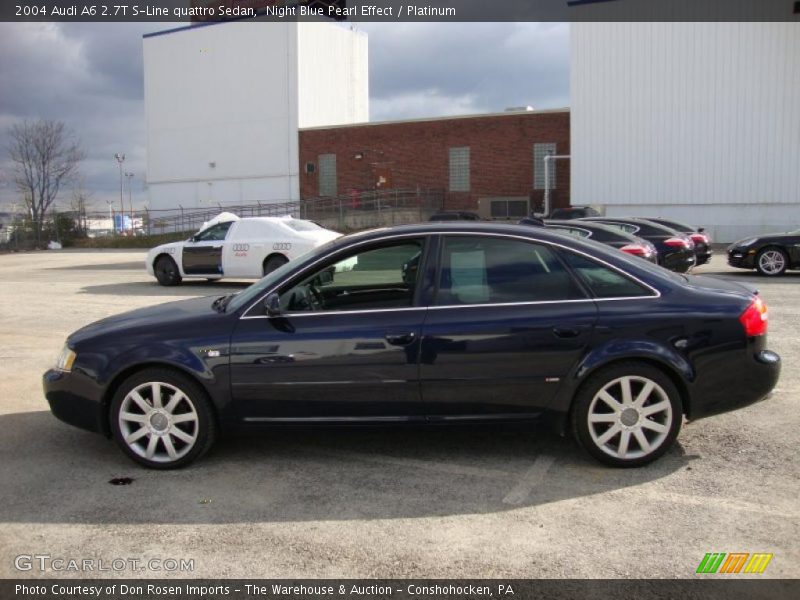 Night Blue Pearl Effect / Platinum 2004 Audi A6 2.7T S-Line quattro Sedan