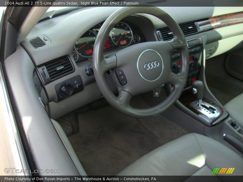Night Blue Pearl Effect / Platinum 2004 Audi A6 2.7T S-Line quattro Sedan