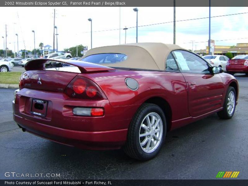 Patriot Red Pearl / Beige/Black 2002 Mitsubishi Eclipse Spyder GS