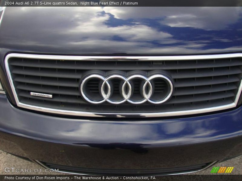 Night Blue Pearl Effect / Platinum 2004 Audi A6 2.7T S-Line quattro Sedan