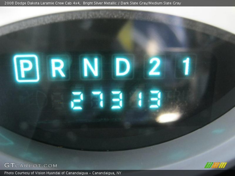 Bright Silver Metallic / Dark Slate Gray/Medium Slate Gray 2008 Dodge Dakota Laramie Crew Cab 4x4