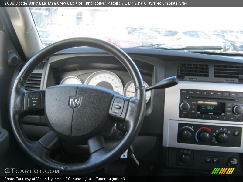 Bright Silver Metallic / Dark Slate Gray/Medium Slate Gray 2008 Dodge Dakota Laramie Crew Cab 4x4