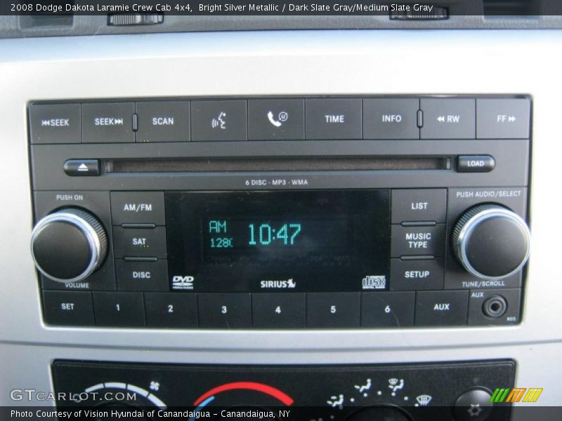 Bright Silver Metallic / Dark Slate Gray/Medium Slate Gray 2008 Dodge Dakota Laramie Crew Cab 4x4