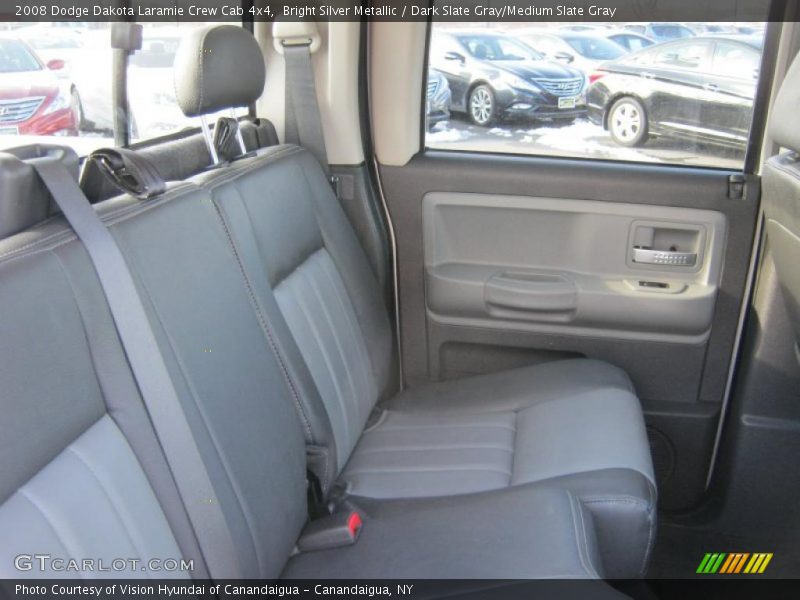 Bright Silver Metallic / Dark Slate Gray/Medium Slate Gray 2008 Dodge Dakota Laramie Crew Cab 4x4