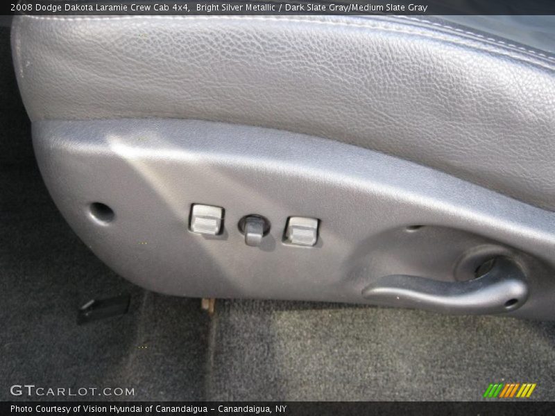 Bright Silver Metallic / Dark Slate Gray/Medium Slate Gray 2008 Dodge Dakota Laramie Crew Cab 4x4