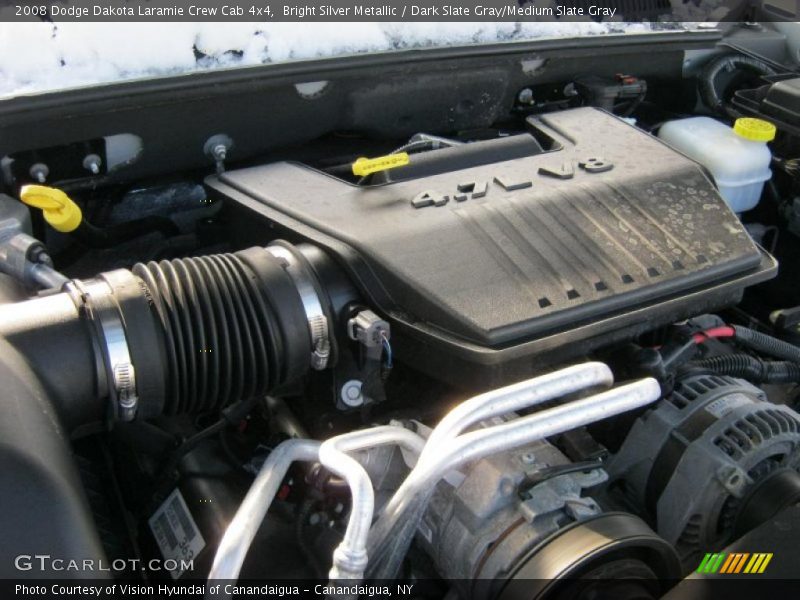 Bright Silver Metallic / Dark Slate Gray/Medium Slate Gray 2008 Dodge Dakota Laramie Crew Cab 4x4