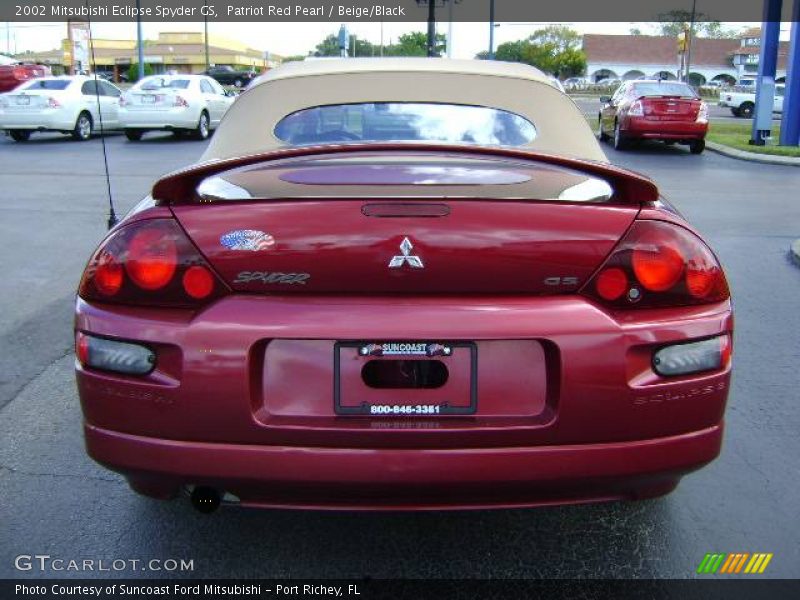 Patriot Red Pearl / Beige/Black 2002 Mitsubishi Eclipse Spyder GS