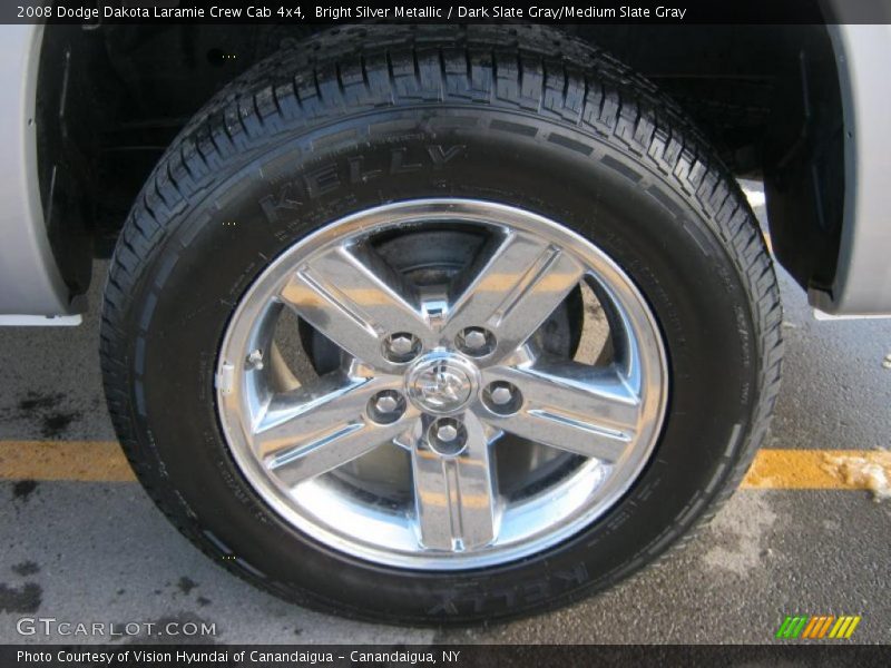 Bright Silver Metallic / Dark Slate Gray/Medium Slate Gray 2008 Dodge Dakota Laramie Crew Cab 4x4