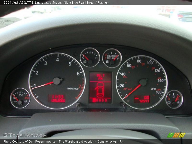  2004 A6 2.7T S-Line quattro Sedan 2.7T S-Line quattro Sedan Gauges
