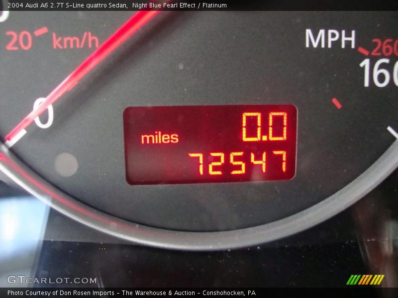 Night Blue Pearl Effect / Platinum 2004 Audi A6 2.7T S-Line quattro Sedan
