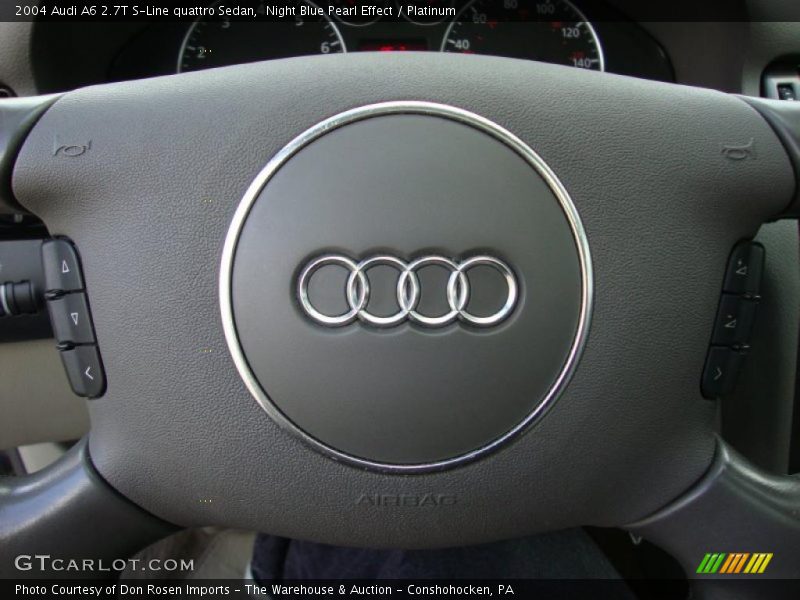 Night Blue Pearl Effect / Platinum 2004 Audi A6 2.7T S-Line quattro Sedan