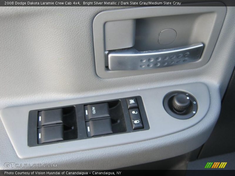 Bright Silver Metallic / Dark Slate Gray/Medium Slate Gray 2008 Dodge Dakota Laramie Crew Cab 4x4