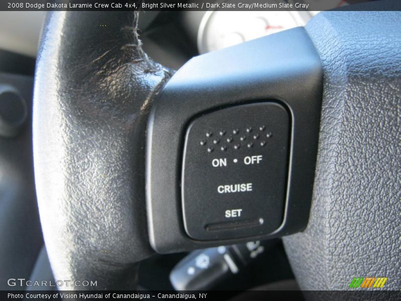 Bright Silver Metallic / Dark Slate Gray/Medium Slate Gray 2008 Dodge Dakota Laramie Crew Cab 4x4
