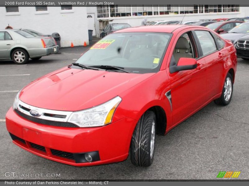 Vermillion Red / Medium Stone 2008 Ford Focus SES Sedan