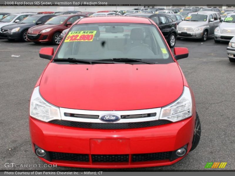 Vermillion Red / Medium Stone 2008 Ford Focus SES Sedan