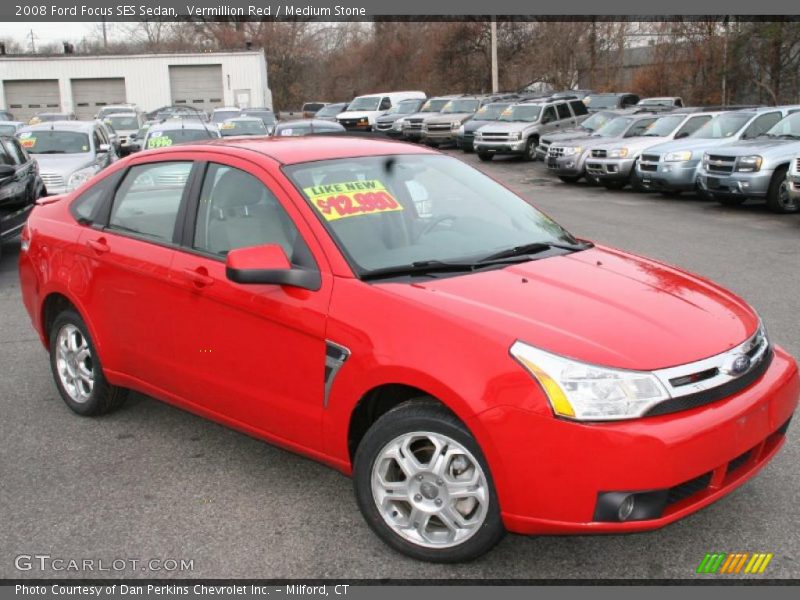Vermillion Red / Medium Stone 2008 Ford Focus SES Sedan