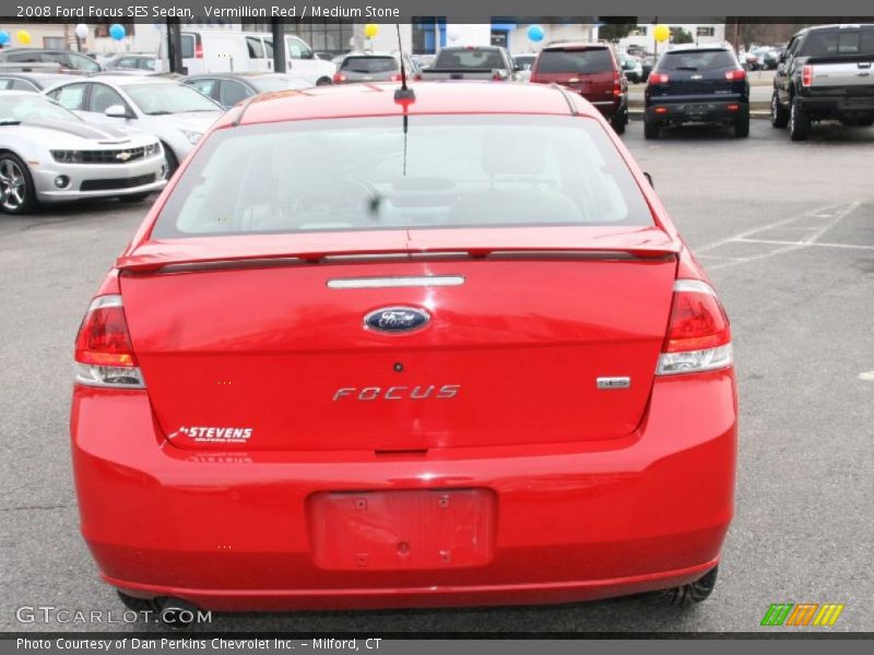 Vermillion Red / Medium Stone 2008 Ford Focus SES Sedan