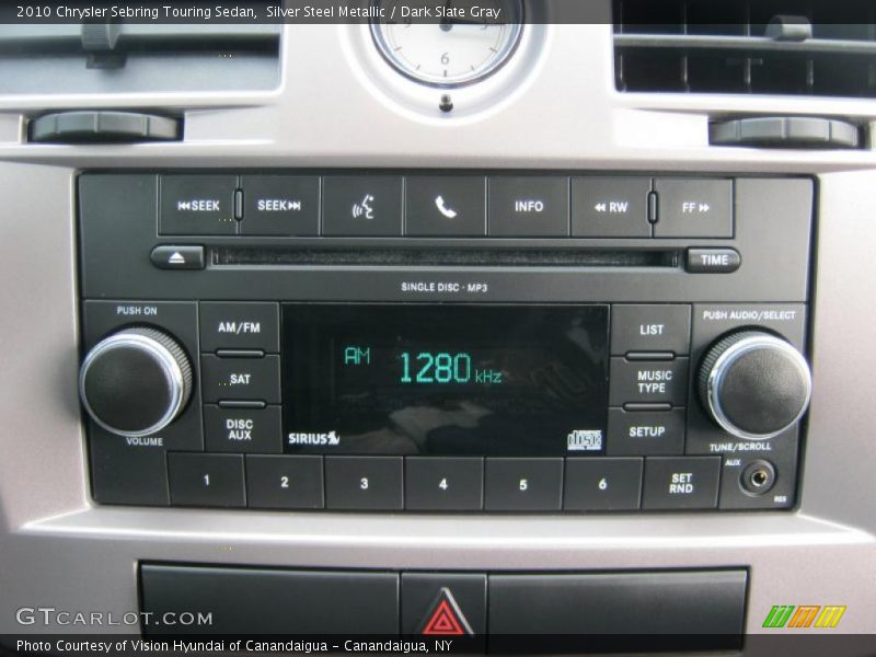 Silver Steel Metallic / Dark Slate Gray 2010 Chrysler Sebring Touring Sedan
