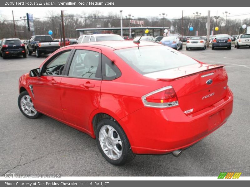 Vermillion Red / Medium Stone 2008 Ford Focus SES Sedan