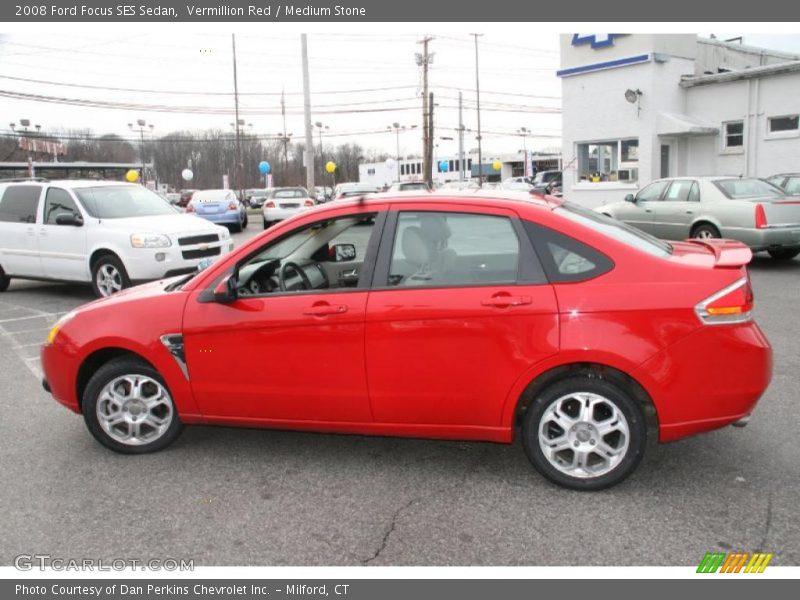 Vermillion Red / Medium Stone 2008 Ford Focus SES Sedan