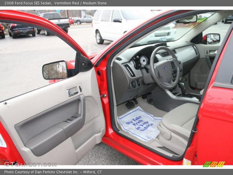 Vermillion Red / Medium Stone 2008 Ford Focus SES Sedan