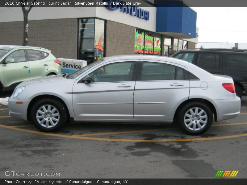 Silver Steel Metallic / Dark Slate Gray 2010 Chrysler Sebring Touring Sedan