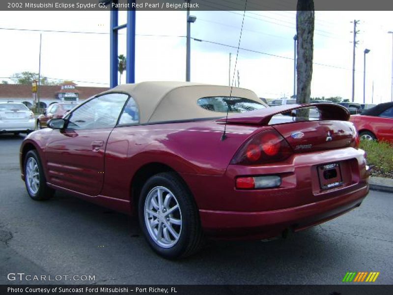 Patriot Red Pearl / Beige/Black 2002 Mitsubishi Eclipse Spyder GS