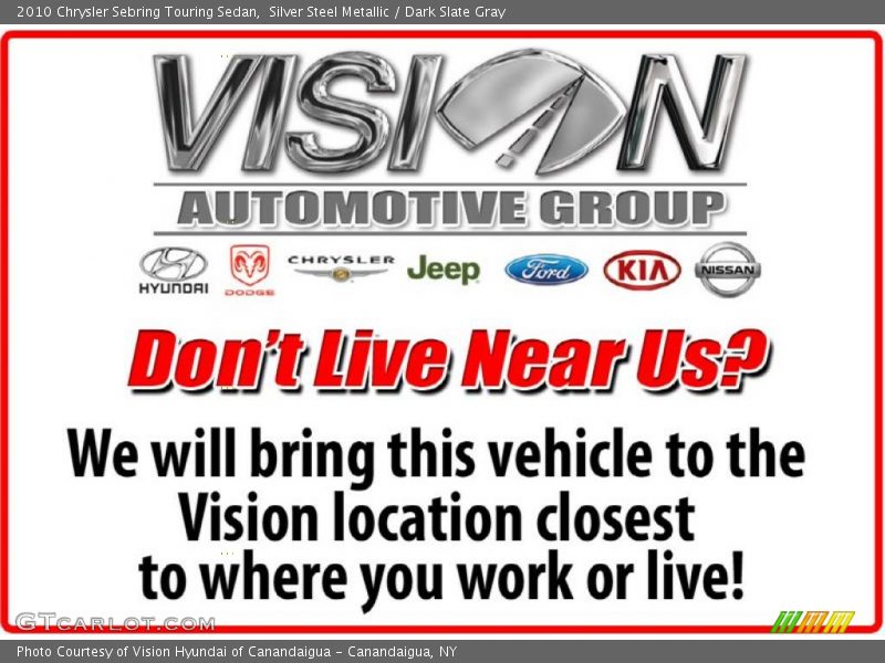 Silver Steel Metallic / Dark Slate Gray 2010 Chrysler Sebring Touring Sedan