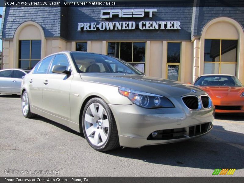 Olivine Green Metallic / Beige 2004 BMW 5 Series 530i Sedan