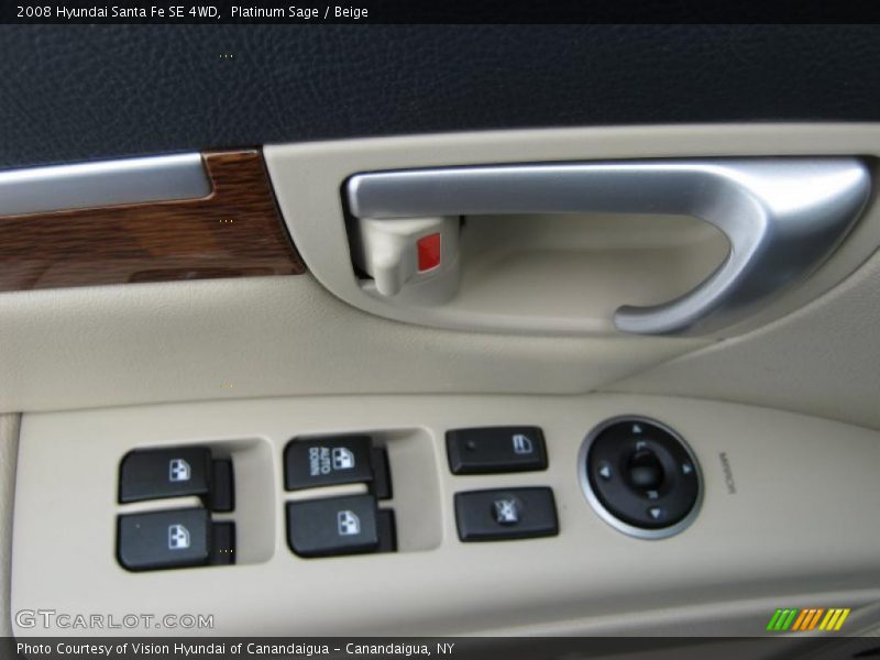 Controls of 2008 Santa Fe SE 4WD