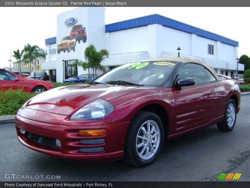 Patriot Red Pearl / Beige/Black 2002 Mitsubishi Eclipse Spyder GS