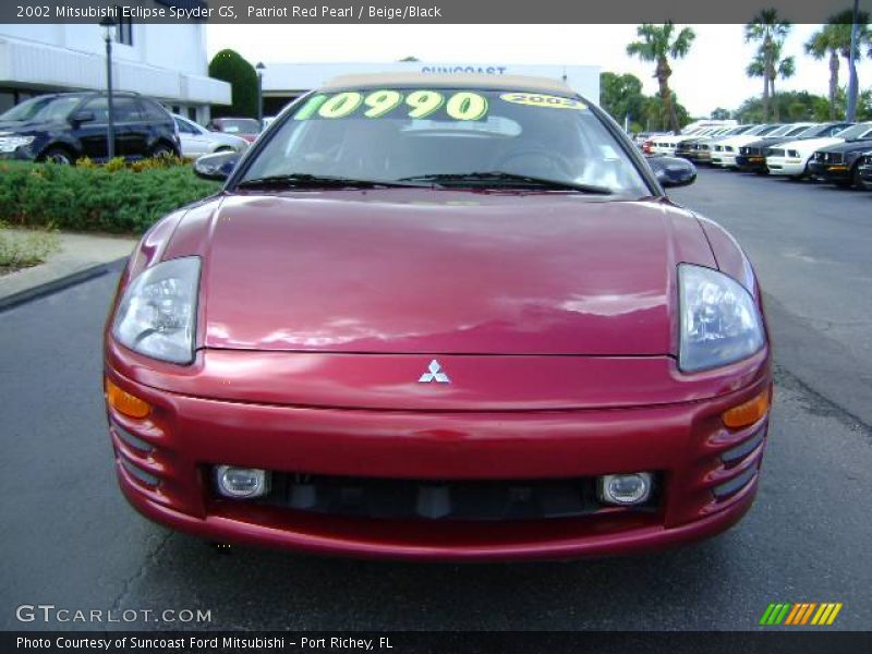 Patriot Red Pearl / Beige/Black 2002 Mitsubishi Eclipse Spyder GS