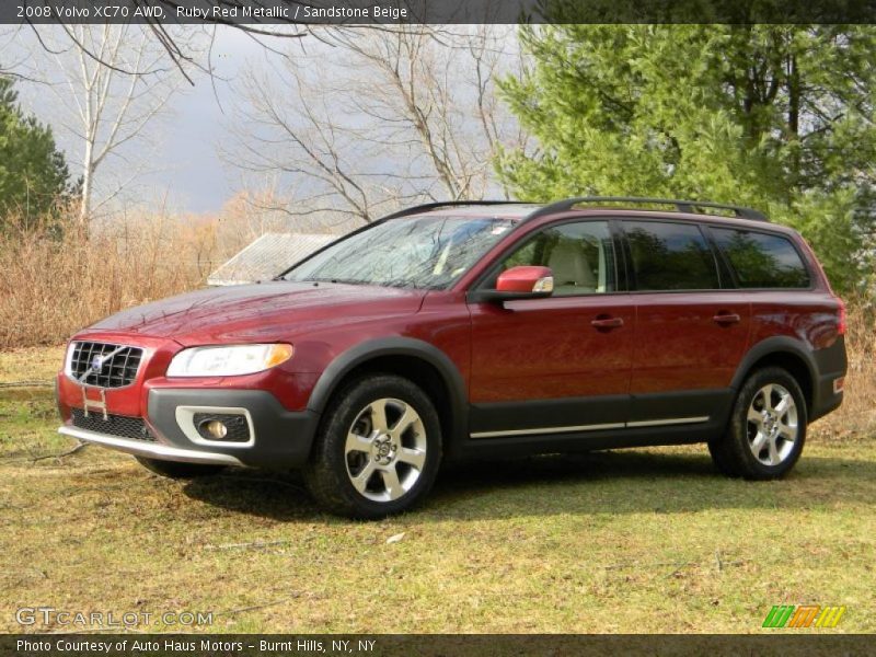 Ruby Red Metallic / Sandstone Beige 2008 Volvo XC70 AWD