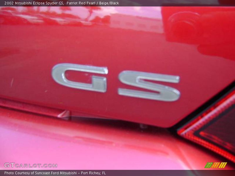 Patriot Red Pearl / Beige/Black 2002 Mitsubishi Eclipse Spyder GS