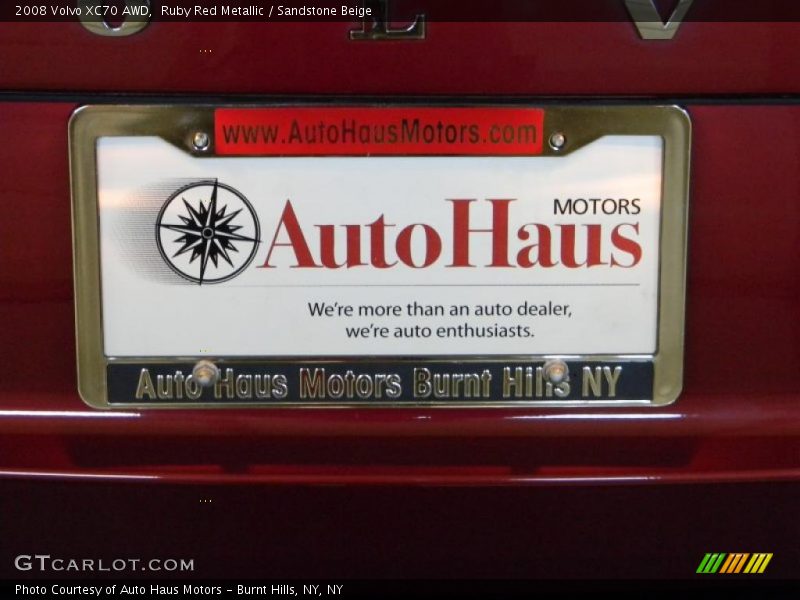 Ruby Red Metallic / Sandstone Beige 2008 Volvo XC70 AWD