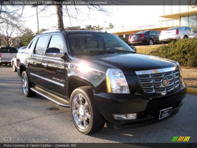Black Raven / Cocoa/Light Cashmere 2007 Cadillac Escalade EXT AWD