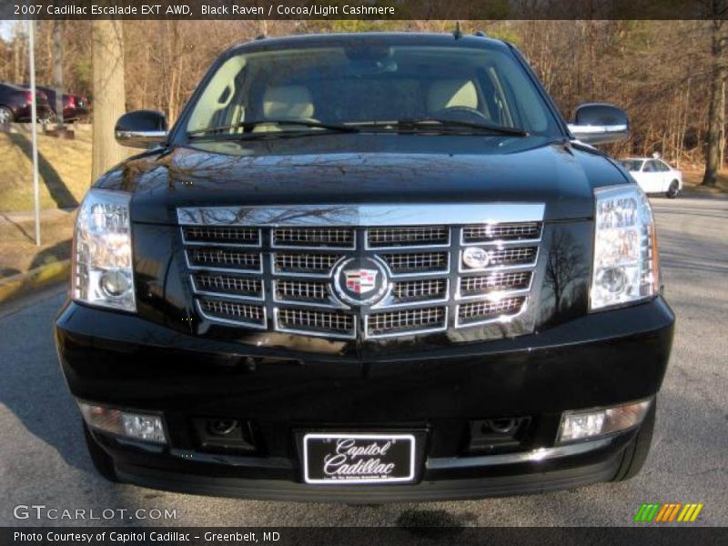 Black Raven / Cocoa/Light Cashmere 2007 Cadillac Escalade EXT AWD