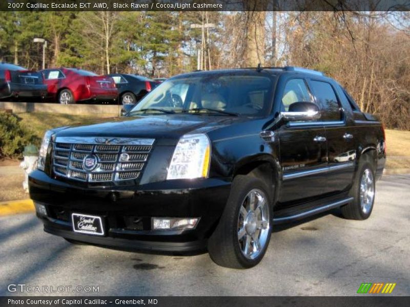 Black Raven / Cocoa/Light Cashmere 2007 Cadillac Escalade EXT AWD