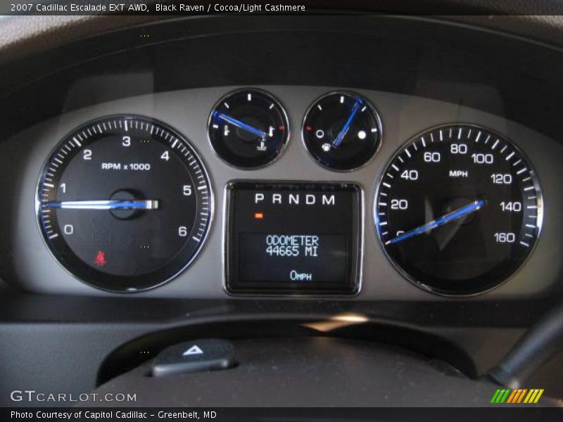 Black Raven / Cocoa/Light Cashmere 2007 Cadillac Escalade EXT AWD