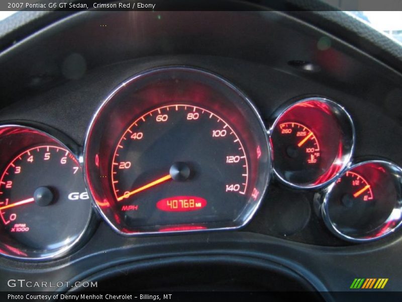 Crimson Red / Ebony 2007 Pontiac G6 GT Sedan