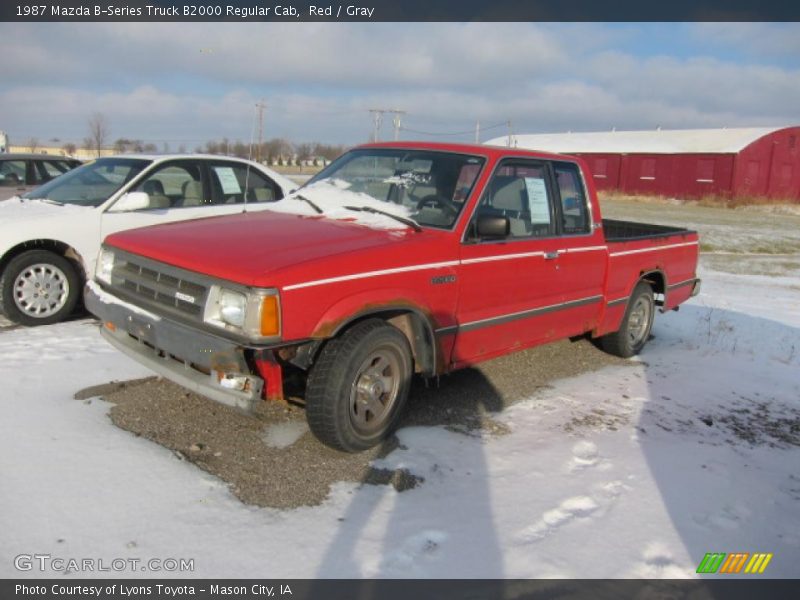 Red / Gray 1987 Mazda B-Series Truck B2000 Regular Cab