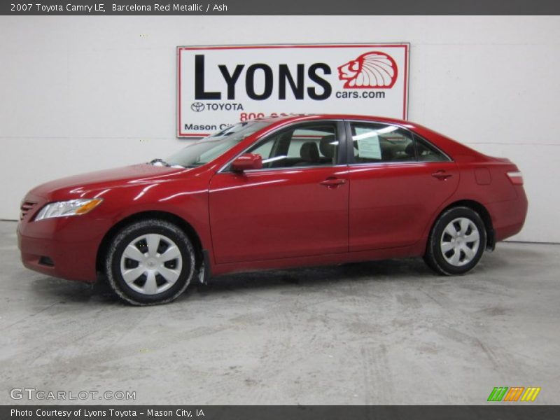 Barcelona Red Metallic / Ash 2007 Toyota Camry LE